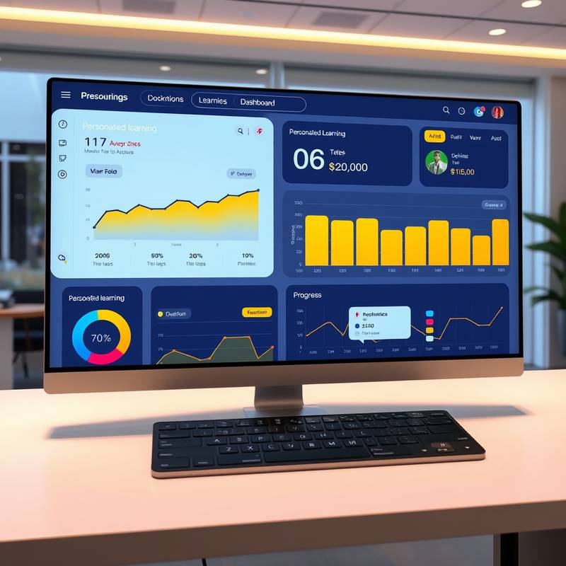A personalized learning dashboard showing individual learning paths and progress.