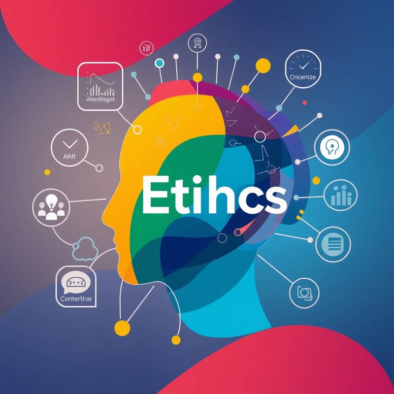 AI Ethics Course Image: Abstract representation of ethical considerations in artificial intelligence.