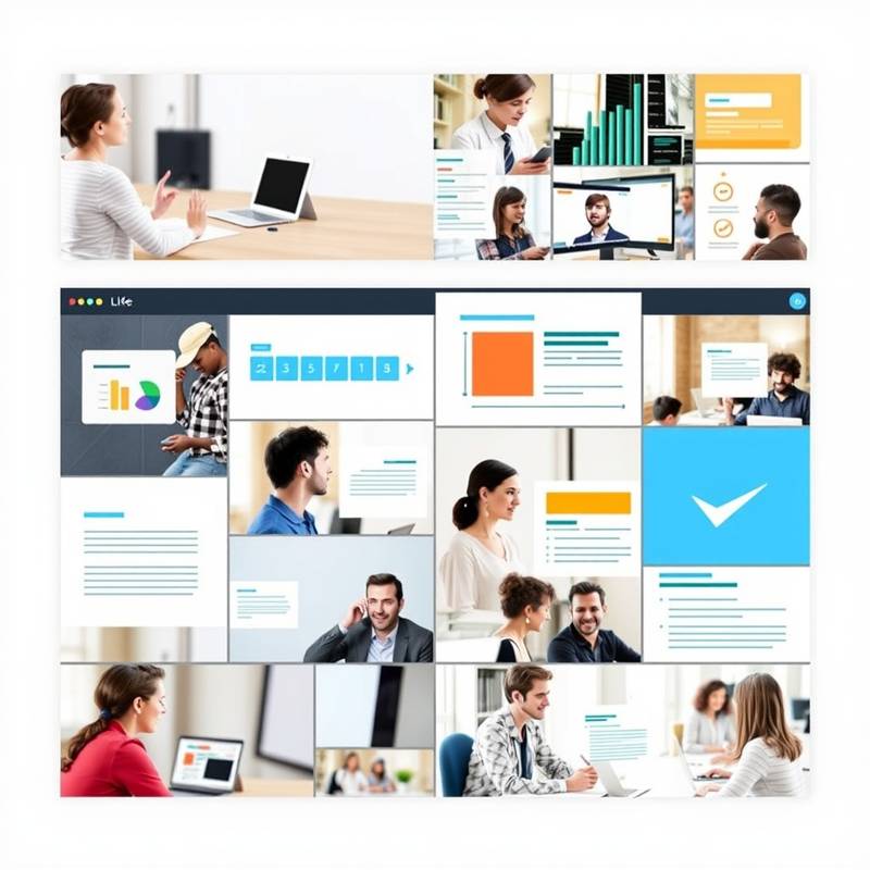 Various forms of assessment used in online learning, including quizzes, projects, and discussions.